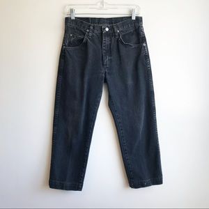 VINTAGE WRANGLER jean black straight leg high rise